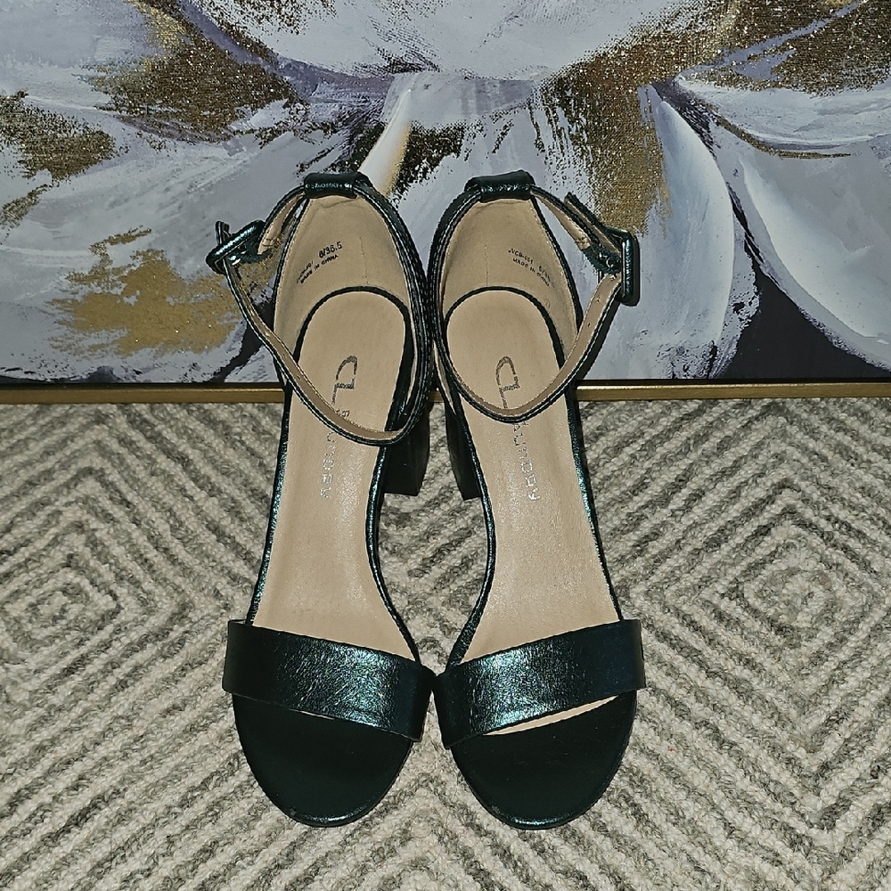 CL by Chinese Laundry Elegant Emerald Ankle Strap Heels